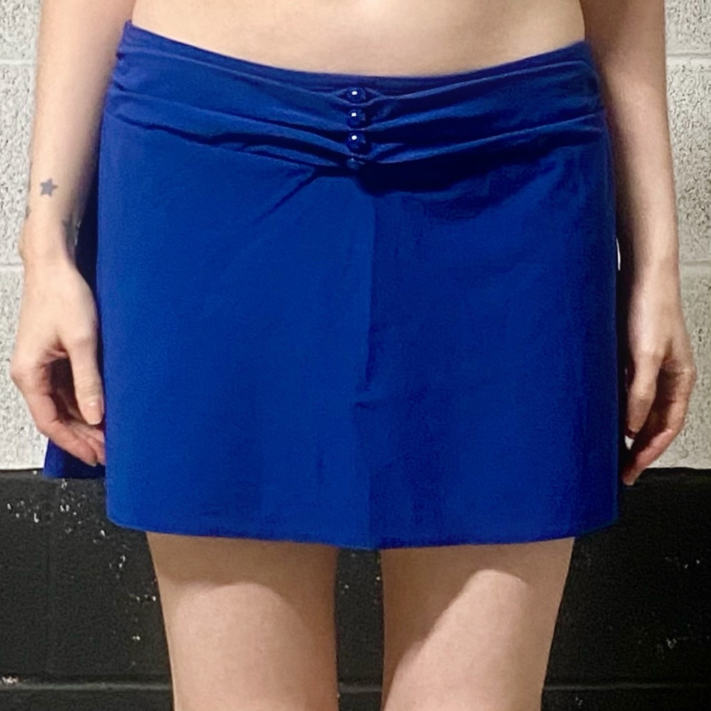 Navy Blue Swimsuit Mini Skirt Cover up Size M